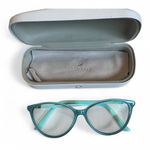 Swavorski Swarovski Teal Green Glasses Womens SK51363 W/Case Classic Luxury Photo 0