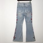 Forever 21  floral flare wide legs light denim jeans pants size 27 NWOT Photo 6