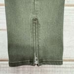 Chico's Chico’s Olive Green Perfect Stretch Girlfriend Slim Leg Ankle Jeans Zipper Hems Photo 3