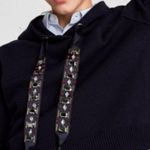 ZARA KNIT SWEATER HOODIE WITH JEWEL TIES Photo 1