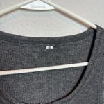 Henley Gray Sleeveless Button Tank Top Size M Photo 1