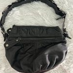 Junior Drake Black Leather Zipper Shoulder‎ Bag Photo 4
