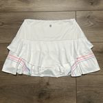 K-Swiss 13” White Layered Tennis Skirt Skort Pockets Size Medium Photo 2