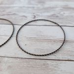 Vintage Bracelet Set of 2 Bronzey Brown Twist Design Bangles Photo 3