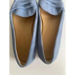 Talbots Women's  Blue Suede Leather Penny Loafers Size‎ 7.5W EUC Photo 4