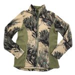 Cabela's Colorblock Fleece Jacket Women M Green Full Zip Outdoor Camping Travel Photo 2