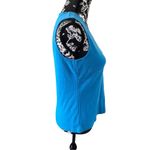 Embroidered Wide Strap Tank Top Boho Bohemian Summer Cotton Wmns Sz Small Blue Photo 3