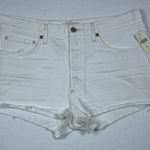 AGOLDE  Parker Vintage Cut Off Shorts White Distressed Frayed Hem Size 30 Photo 0