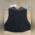 NEW Johnny Wujek Black Velvet Strapless Corset Bustier Top Formal Holiday 3 $69 Size undefined Photo 1