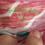 Lilly Pulitzer  Pink Floral Ruched Puff Sleeve Slim Fit‎ T-Shirt Size Small Photo 6