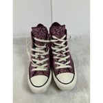 Converse  Women's Chuck Taylor All Star Hi Purple Pink Glitter Sneakers Shoes 8‎ Photo 3