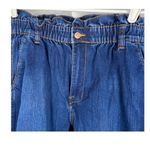 No Boundaries No Boundries paper bag dark wash high waisted jeans relaxed size 15/17 Photo 2
