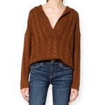 American Eagle Cable Knit Long Sleeve Pullover Hoodie Photo 34