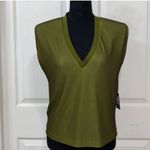 Badgley Mischka  Olive/Lime Shoulder Pad
Top(Size Small) Photo 1