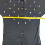 Andiamo Italia Vintage  black beaded Tunic blouse  size L Photo 8