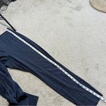 Athleta Women’s Brooklyn Textured Ankle Pants Pull On Travel Navy Windowpane 6 Photo 14