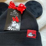 Disney Minnie Mouse Black Velvet Ears Winter Hat One Size Photo 1