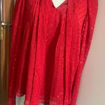 Tommy Hilfiger Womens Clip-Dot Pleated Tie-N Chili Pepper L Photo 6