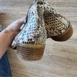 Lucky Brand  Grey Snake Print Leather Ankle Boots Womens 8.5 Booties Fall Western Photo 2