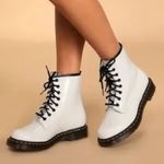 Dr. Martens  1460 Combat High Top Leather Eye Lace Up Boots White 8 Photo 0
