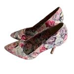 Elle  Floral Print‎ Stiletto Pointed Toe Heels Pumps Women's Size 9 Photo 5
