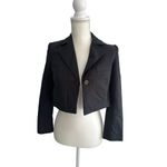 Something Navy Black Cropped Blazer Jacket Size XXS NEW with tags Photo 2