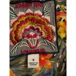 Johnny Was  Women's Size S Bamboo Tropical Floral Horse Print V Neck Shirt Photo 1