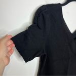 White House | Black Market  black b-neck blouse‎ rouched sleeve women’s size medium Photo 1