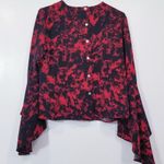 Carmen Marc Valvo CARMEN Valentines Blouse Bell Sleeves Photo 2