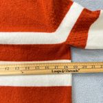 Neiman Marcus 100% Cashmere Sweater Womens L (Fits S) Burnt Orange White Stripe Size L Photo 7