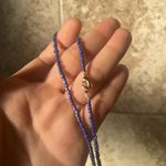 Handmade pearl purple beaded necklace Photo 3