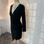 Adelyn Rae  long sleeve little black asymmetric hem body con dress size medium Photo 1