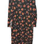 LuLaRoe Sarah Cardigan Ashy Black Floral Ribbed Knit Open Front Longline Duster Photo 3