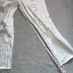 PacSun Womens White Ripped Straight Leg “90s Boyfriend” Jeans Sz 24 Raw Hem Photo 2