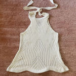 Knitted Cream Stretch Sleeveless Top Size S Photo 0