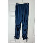 Missguided Blue Satin Lace-Up Side Joggers Pants Elastic Waist Size 10 Photo 5