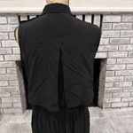 Intermix  100% Silk Black Maxi Dress Button Down Avante Garde Cut Out Small Milit Photo 7