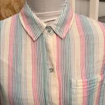 Rails  Iris Stripe Ellis Long Sleeve Button Down Shirt Top Size Medium Photo 4