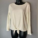 Ruby Rd Off White Open Sleeve Front Knot Top Silver Size undefined Photo 0