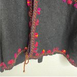 Vintage Vrikke Norwegian Hand Embroidered Trim Wool Jacket Open Tie Closure L Size L Photo 3