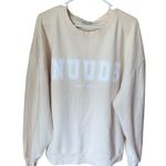 NUUDS Beige Oversized Crewneck Sweatshirt Est. 2022 Birthday Drop XL Photo 0