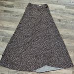 Joyfolie Mia Joy grey floral wrap front hi waist maxi skirt size medium F48 Gray Photo 0