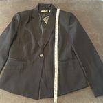 Women’s Black 2 Piece Pant Suit One Button Formal Office Wedding Size L NWT Size L Photo 6