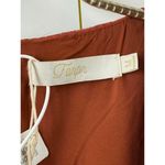 Fanpn Rust Orange Imported Midi Dress with Puff Sleeves Photo 3