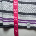 Talbots T by  Purple Gray Stripe Long Sleeve Sweatshirt XL 100% Cotton Athleisure Photo 7