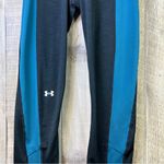 Under Armour Size XS Fitted Cold Gear Black & Peacock Color Leggings Photo 4