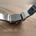 Accutime Ladies Watch Crystals Stainless Hinged Cuff Bracelet Pearl Dial Photo 6