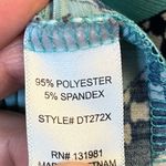 Naïf Blouse Black Teal & White Chevron Scoop Neck Flutter Sleeve Top Sz 2X EUC Photo 4