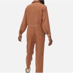 Mate the Label MATE the‎ Label Women Sz S Linen Long Sleeve Button-Up Jumpsuit Coveralls Sedona Photo 2