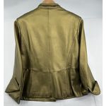 Terry Lewis Classic Luxuries Gold Shimmer Genuine Leather Jacket Large Photo 3